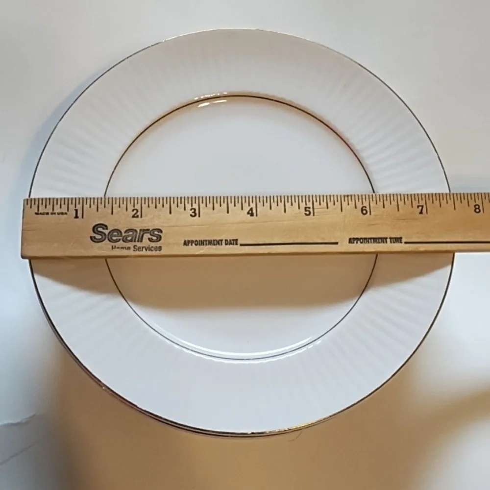 Elegant White With Gold Trim (Set Of 12) - Picture 10 of 10